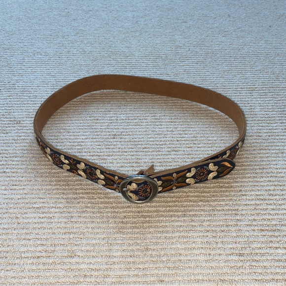 Lucky Brand Embroidered Leather Belt - Picture 5 of 6